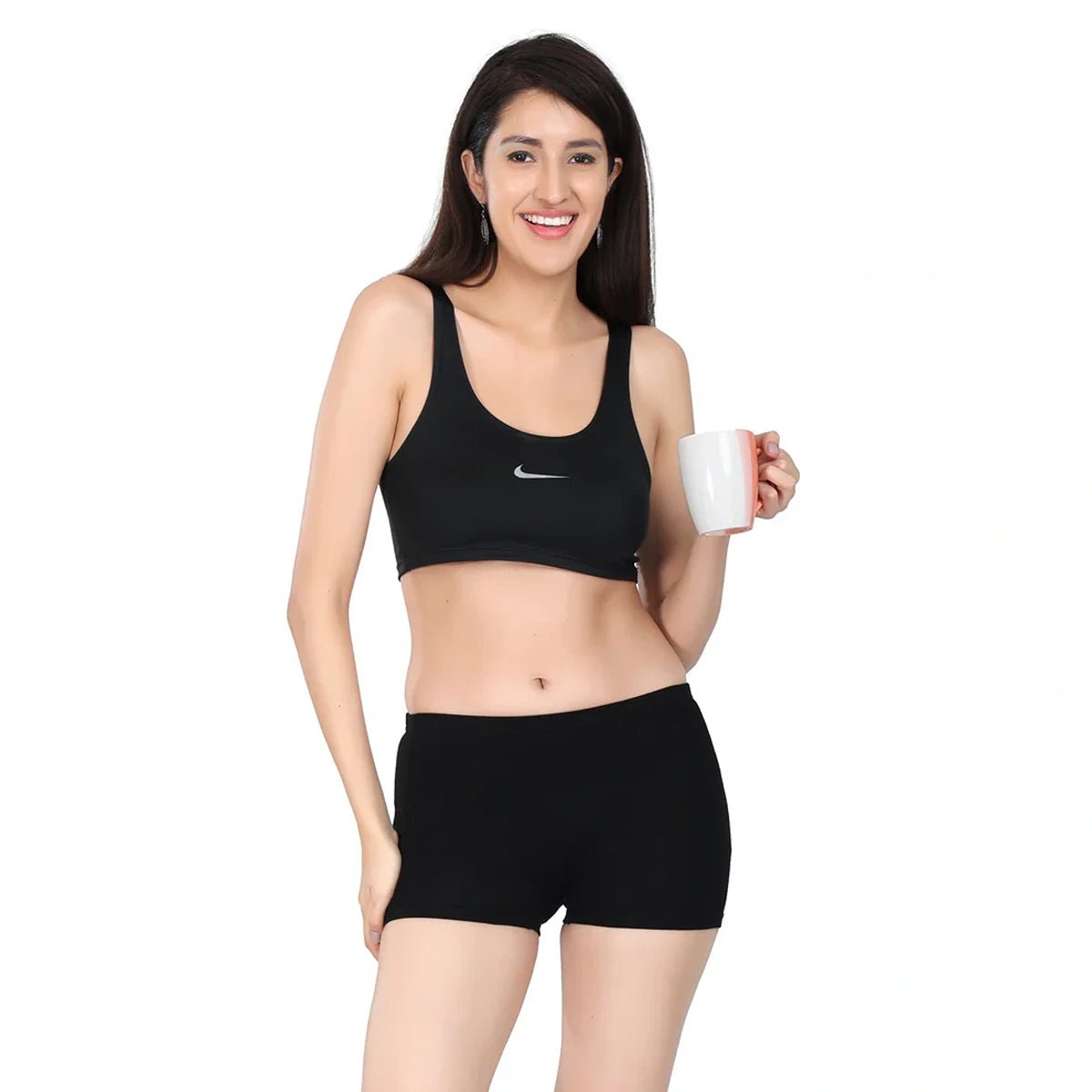 Bamboo Fabric Mid Rise Shorts | Pack of 2 – Womens Shorts on Brown Living™. SKU: BOYS-SHORTY-GRAY-BLK-S. Img 3.