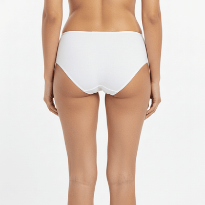 Bamboo fabric Women's Underwear Midi waist Panties | Pack Of 2 – Womens Underwear on Brown Living™. SKU: MIDI-PECH-WHITE-XXL. Img 21.