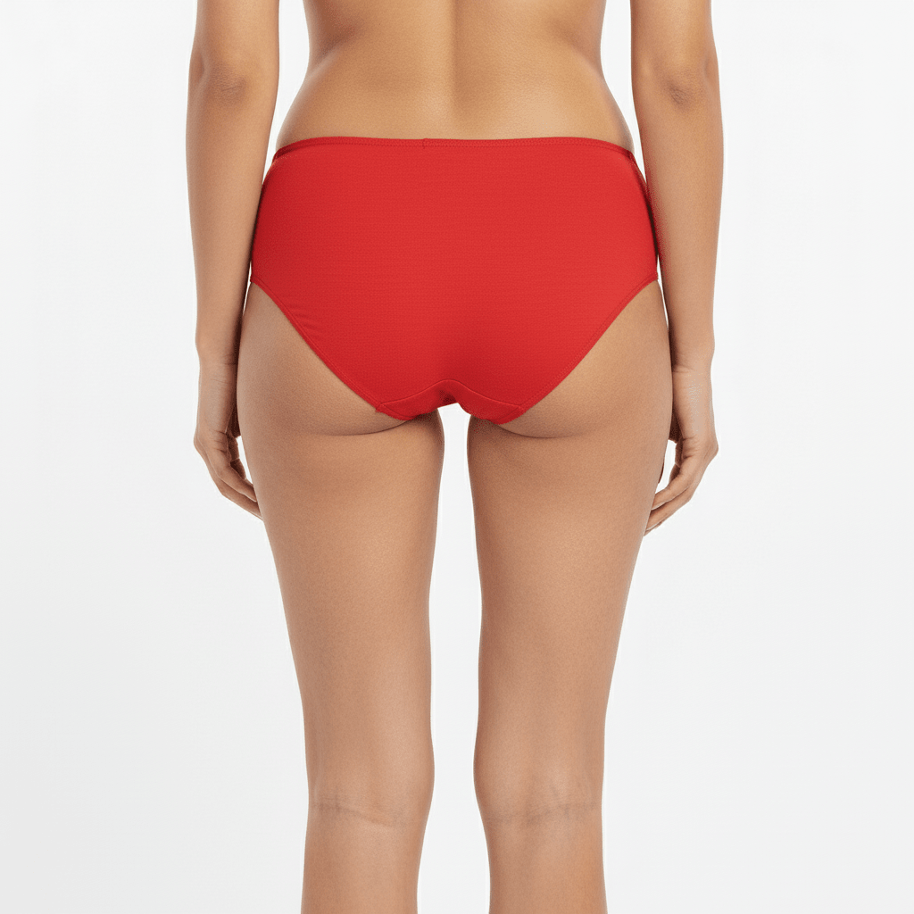 Bamboo fabric Women's Underwear Midi waist Panties | Pack Of 2 – Womens Underwear on Brown Living™. SKU: MIDI-PECH-WHITE-XXL. Img 15.