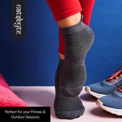 Bamboo Fiber Unisex Ankle Socks (Odour Free) – Mens Socks on Brown Living™. SKU: Blue. Img 9.