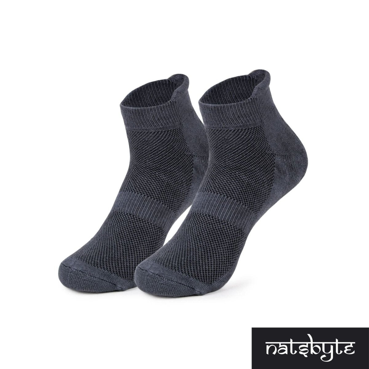 Bamboo Fiber Unisex Ankle Socks (Odour Free) – Mens Socks by NATSBYTE available on Brown Living™. Dark Grey . SKU: DarkGrey. Img 4.