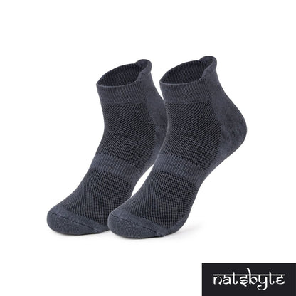 Bamboo Fiber Unisex Ankle Socks (Odour Free) – Mens Socks by NATSBYTE available on Brown Living™. Dark Grey . SKU: DarkGrey. Img 4.