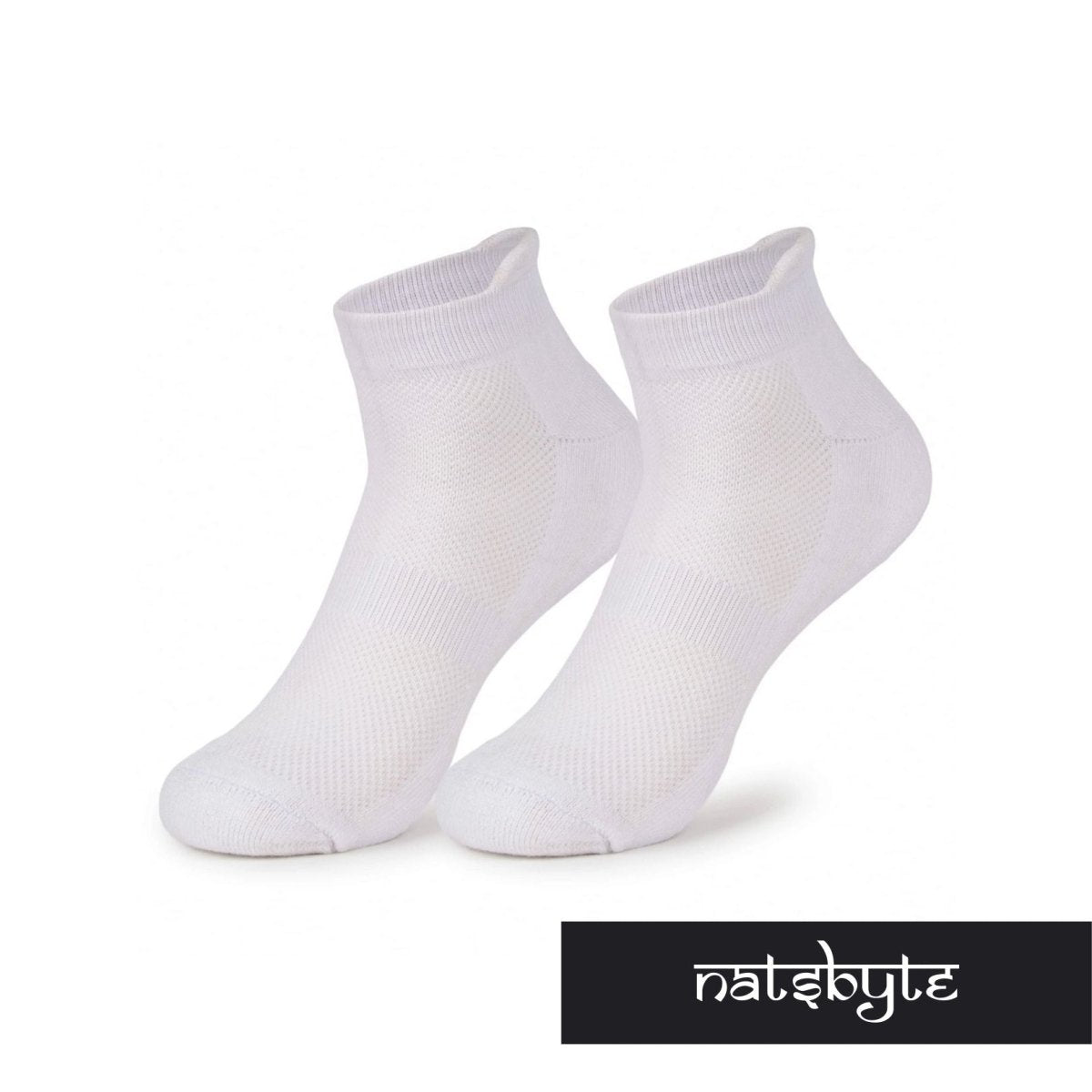 Bamboo Fiber Unisex Ankle Socks (Odour Free) – Mens Socks by NATSBYTE available on Brown Living™. White . SKU: White. Img 3.