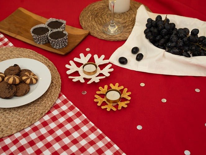 Bamboo Frost Tea Light Holder | Handcrafted Natural Decor | Set of 2 – Home Decor on Brown Living™. SKU: TL-805. Img 1.