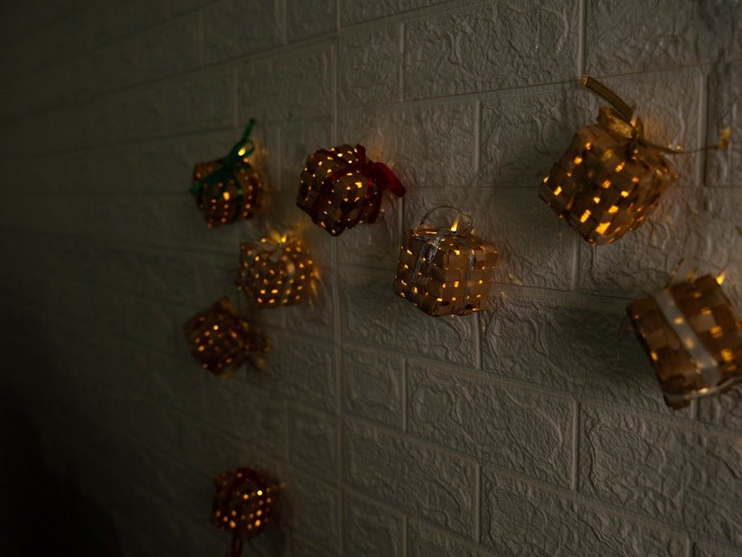 Bamboo Gift Box Fairy Lights |Handcrafted Eco - Friendly Decor | 3 Meter – Home Decor on Brown Living™. SKU: FL-763. Img 9.