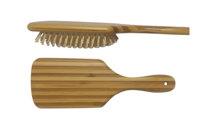 Bamboo Hair Brush – strengthen hair | blood circulation| massage scalp – Hair Brush on Brown Living™. SKU: OEHB1a. Img 6.
