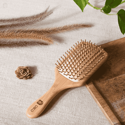 Bamboo Hair Brush with Bamboo Bristles – Hair Brush by OIKO available on Brown Living™. . SKU: BA/HA/P1. Img 1.