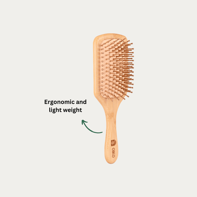 Bamboo Hair Brush with Bamboo Bristles – Hair Brush on Brown Living™. SKU: BA/HA/P1. Img 3.