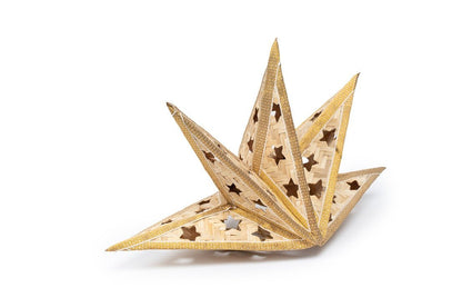 Bamboo Joy Star | Handcrafted Eco - Friendly Christmas Decor – Home Decor on Brown Living™. SKU: ST-820_Large_Red. Img 11.