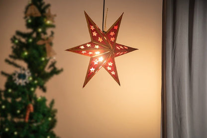 Bamboo Joy Star | Handcrafted Eco - Friendly Christmas Decor – Home Decor on Brown Living™. SKU: ST-820_Medium_Natural. Img 4.