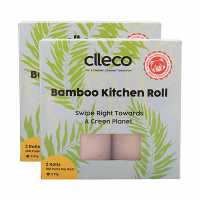 Bamboo Kitchen Roll – Eco - Friendly & Absorbent Paper Towels – Kitchen Linens on Brown Living™. SKU: KR21124. Img 4.
