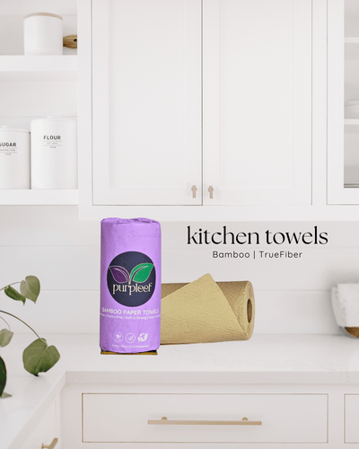 Bamboo Kitchen Towels – Pack of 4, 3 Ply, 125 Sheets – Kitchen Tools on Brown Living™. SKU: PURPLKITCHN01. Img 3.