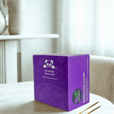 Bamboo Lunch Napkins – Pack of 3 (100 Sheets Each) – Kitchen Linens on Brown Living™. SKU: PURPLNAP01. Img 1.