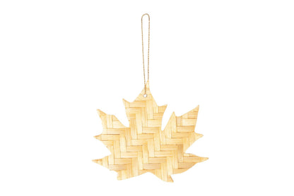 Bamboo Maple Leaf Hanging | Set of 6 (Assorted Colors) – Home Decor on Brown Living™. SKU: HG-785. Img 5.