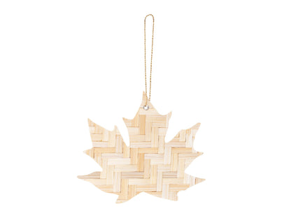 Bamboo Maple Leaf Hanging | Set of 6 (Assorted Colors) – Home Decor on Brown Living™. SKU: HG-785. Img 2.