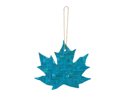 Bamboo Maple Leaf Hanging | Set of 6 (Assorted Colors) – Home Decor on Brown Living™. SKU: HG-785. Img 3.