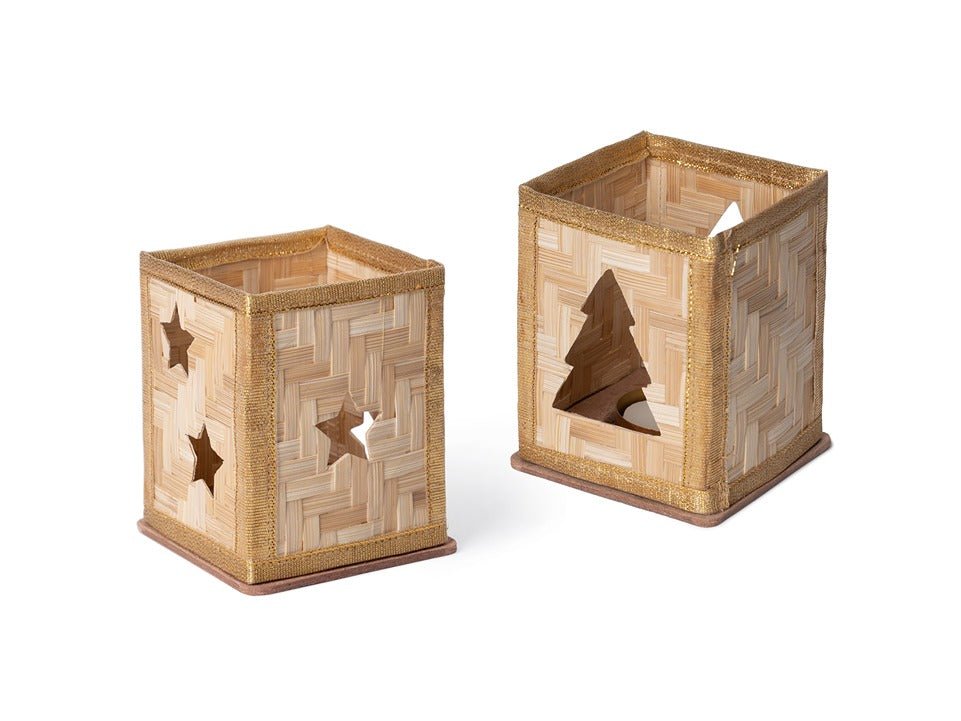Bamboo Merry Tree Tea Light Holder | Handcrafted Christmas Decor – Home Decor on Brown Living™. SKU: TL-774. Img 5.