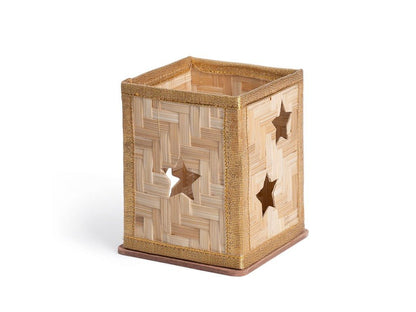 Bamboo Merry Tree Tea Light Holder | Handcrafted Christmas Decor – Home Decor on Brown Living™. SKU: TL-774. Img 2.