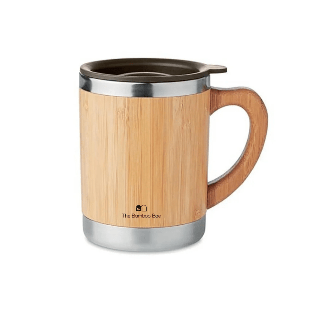 Bamboo Mug | Stainless Steel Tumbler | Leak Proof | Eco Friendly – Mugs on Brown Living™. SKU: TBB-MUG-02-BL. Img 1.
