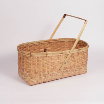 Bamboo Picnic Basket withOne Handle | Verified Sustainable by Brown Living™