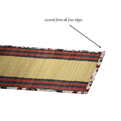 Bamboo Placemats – Elephant Print Canvas Edge – Table Linens on Brown Living™. SKU: SK-BPM-NBG-06-CEP. Img 7.
