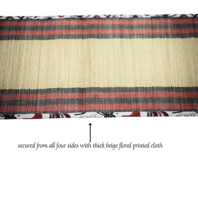 Bamboo Placemats – Elephant Print Canvas Edge – Table Linens on Brown Living™. SKU: SK-BPM-NBG-06-CEP. Img 6.