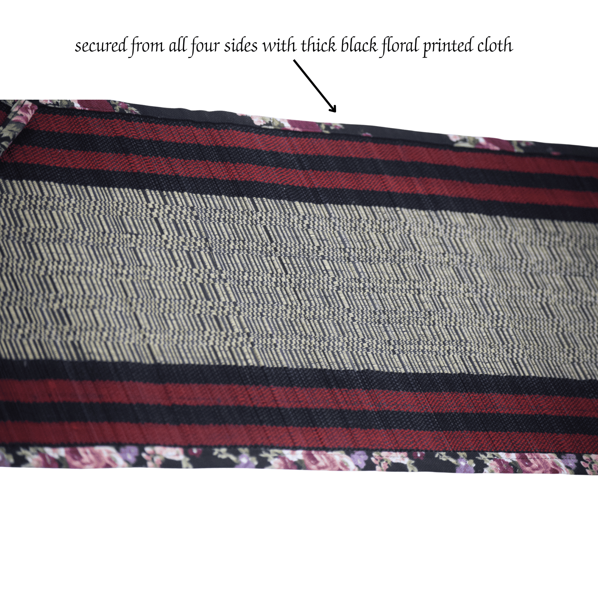 Bamboo Placemats Floral Canvas Border – Eco Friendly Table Mats – Table Linens on Brown Living™. SKU: SK-BPM-NBL-06-CFL. Img 6.