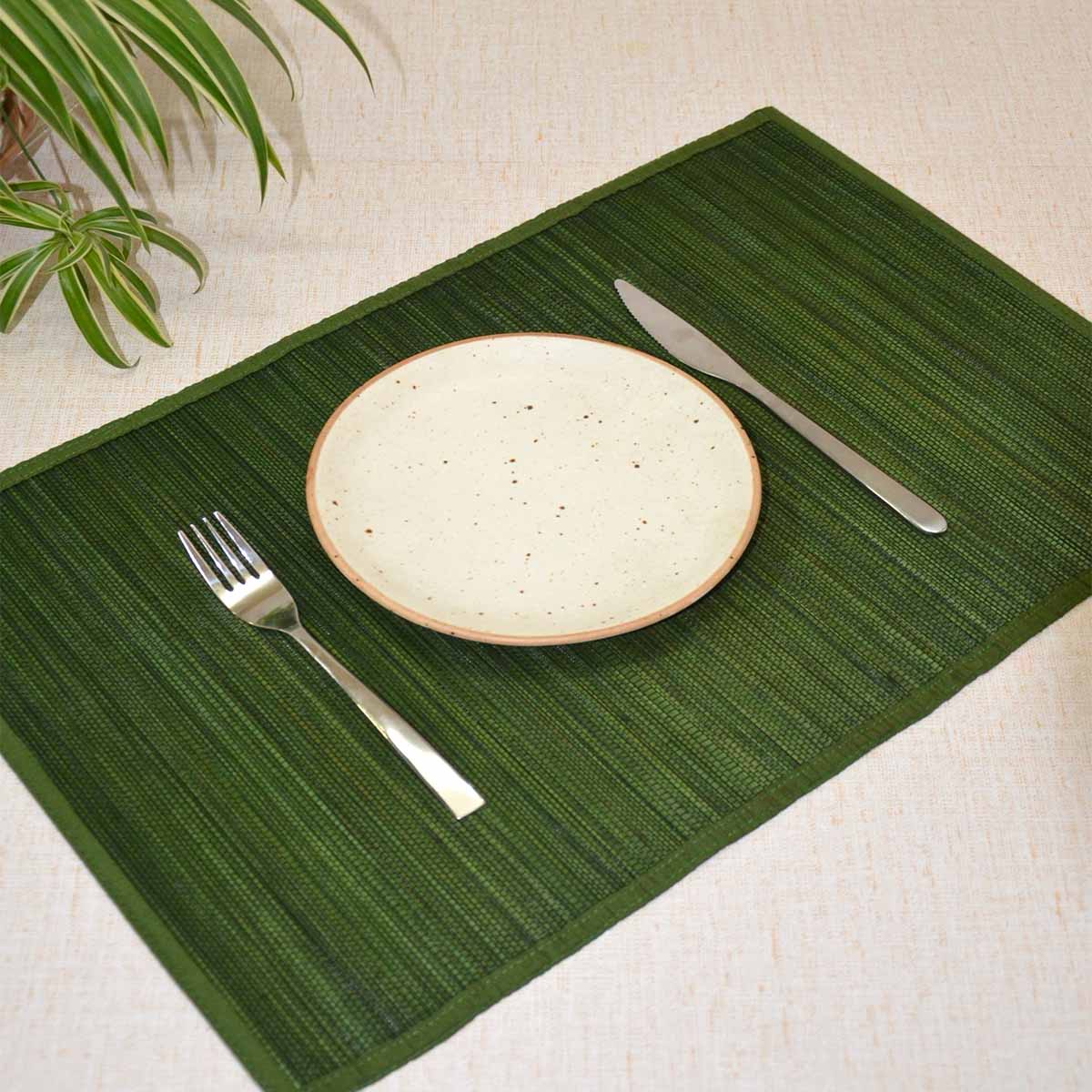 Bamboo Placemats Set of 6 – Eco - Friendly Dining Essentials – Table Linens on Brown Living™. SKU: BAPMAT009F. Img 10.