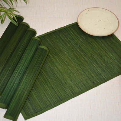 Bamboo Placemats Set of 6 – Eco - Friendly Dining Essentials – Table Linens on Brown Living™. SKU: BAPMAT009F. Img 9.