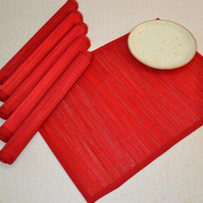 Bamboo Placemats Set of 6 – Eco - Friendly Dining Essentials – Table Linens on Brown Living™. SKU: BAPMAT009F. Img 11.