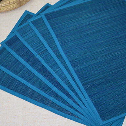 Bamboo Placemats Set of 6 – Eco - Friendly Dining Essentials – Table Linens on Brown Living™. SKU: BAPMAT009F. Img 12.