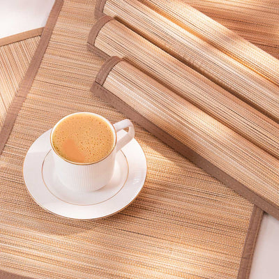 Bamboo Placemats Set of 6 – Eco-Friendly Dining Essentials – Table Linens on Brown Living™. SKU: BAPMAT009H. Img 16.