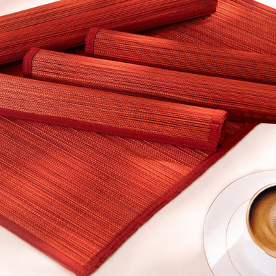 Bamboo Placemats Set of 6 – Eco-Friendly Dining Essentials – Table Linens on Brown Living™. SKU: BAPMAT009I. Img 9.