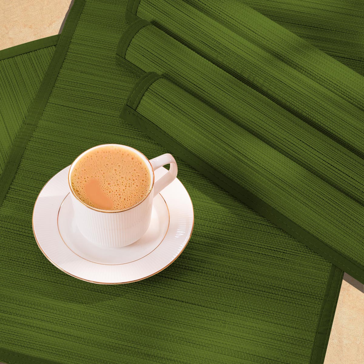 Bamboo Placemats Set of 6 – Eco-Friendly Dining Essentials – Table Linens on Brown Living™. SKU: BAPMAT009J. Img 19.