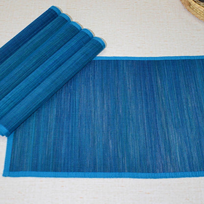 Bamboo Placemats Set of 6 – Eco - Friendly Dining Essentials – Table Linens by DHARINI available on Brown Living™. Blue . SKU: BAPMAT009F. Img 8.