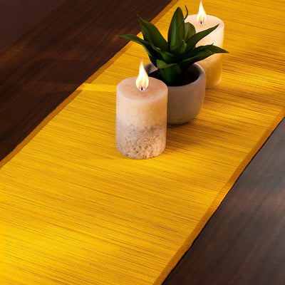 Bamboo Plain Table Runner – Table Linens on Brown Living™. SKU: BAPRUN030B. Img 5.