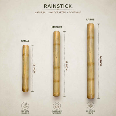 Bamboo Rainstick – Handcrafted Natural Percussion Instrument – Musical Instruments on Brown Living™. SKU: EGBR09L. Img 4.