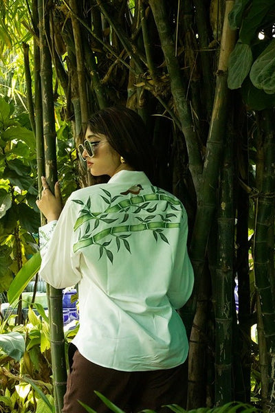 Bamboo Shirt | Soft Breathable Bamboo Fibre Shirt | – Womens Shirt on Brown Living™. SKU: AAYU-0030. Img 2.