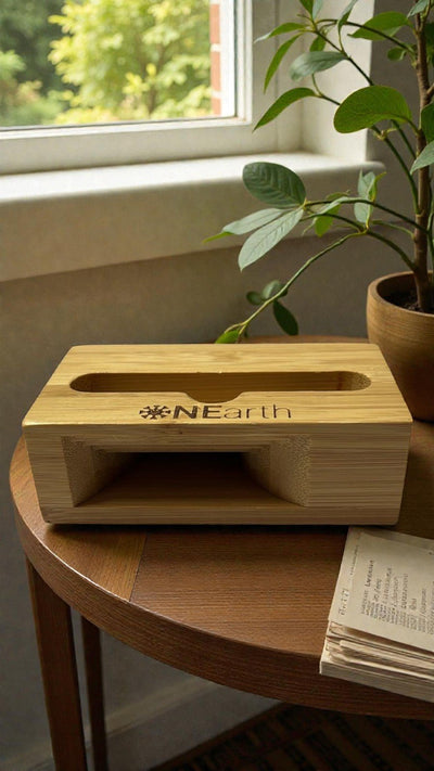 Bamboo Sound Amplifier – Desk Accessories on Brown Living™. SKU: OEP542a. Img 2.