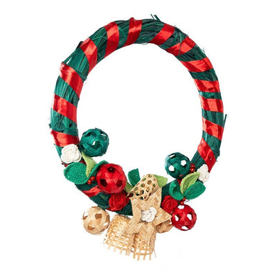 Bamboo Starry Wreath – Handcrafted Sustainable Christmas Decor – Home Decor on Brown Living™. SKU: BTDE-622. Img 3.