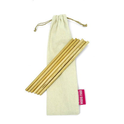 Bamboo Straws - Set of 6 - Eco - friendly / Washable / Reusable | Verified Sustainable by Brown Living™