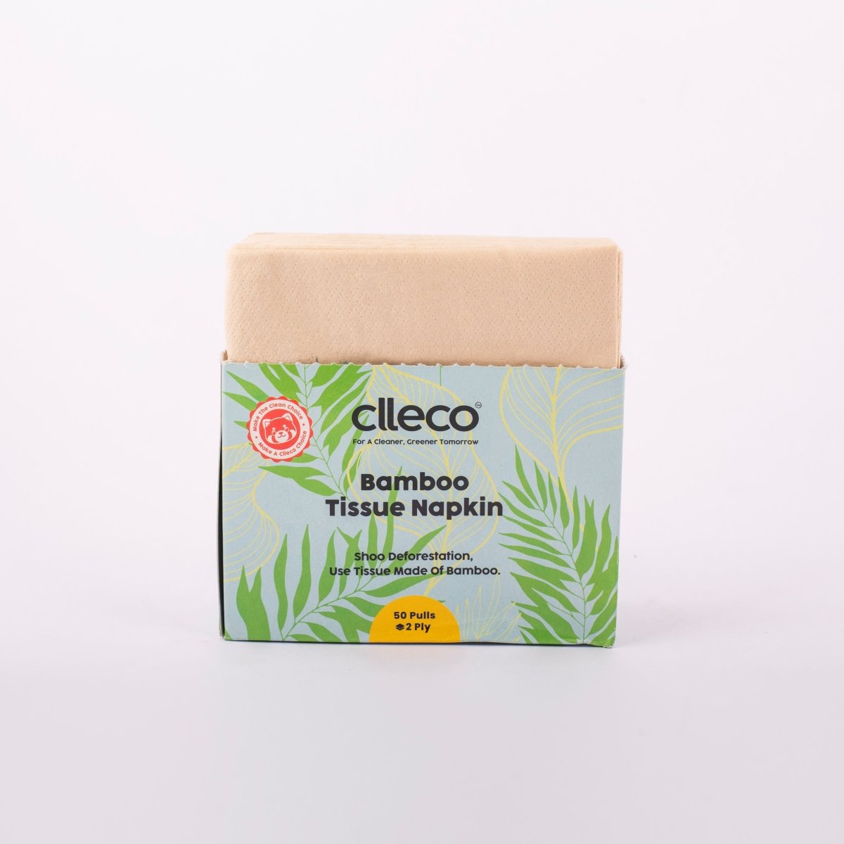 Bamboo Super Soft 2 Ply Tissue Paper Napkins - 12 x 12 inch – Face Tissue by Clleco available on Brown Living™. Pack Of 1 . SKU: TN11124CL. Img 2.