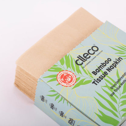 Bamboo Super Soft 2 Ply Tissue Paper Napkins - 12 x 12 inch – Face Tissue by Clleco available on Brown Living™. Pack Of 1 . SKU: TN11124CL. Img 3.