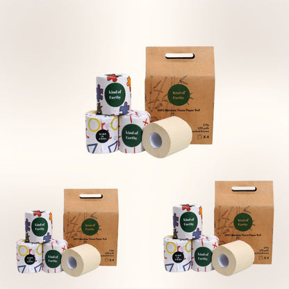 Bamboo Toilet Paper Rolls | 2 - Ply | 270 Pulls Each – Tissue Roll on Brown Living™. SKU: KOE011-KI-12. Img 4.