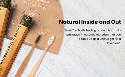 Bamboo Toothbrush |Eco Friendly | Natural – Toothbrush on Brown Living™. SKU: BTB50. Img 6.
