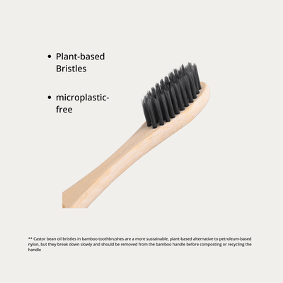 Bamboo Toothbrush with Charcoal Bristles For Adults - Pack of 4 – Tooth Brush on Brown Living™. SKU: BA/TO/P4. Img 4.