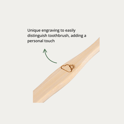 Bamboo Toothbrush with Charcoal Bristles For Adults - Pack of 4 – Tooth Brush by OIKO available on Brown Living™. . SKU: BA/TO/P4. Img 5.