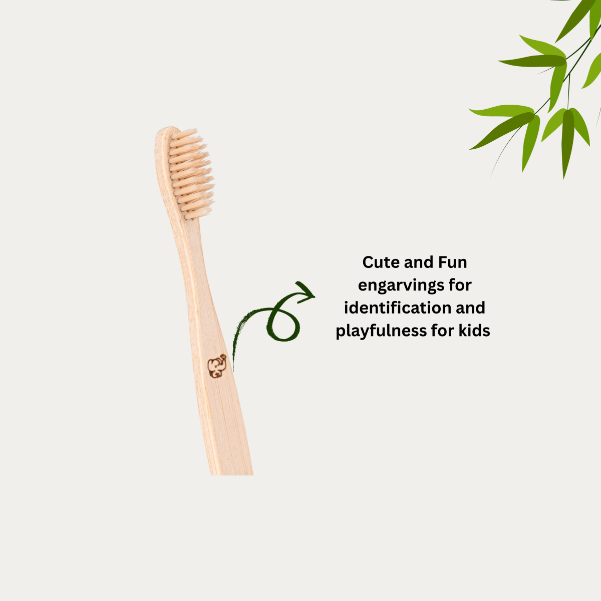 Bamboo Toothbrush with soft Bristles for Kids Pack of 4 – Tooth Brush by OIKO available on Brown Living™. . SKU: KI/TO/P4. Img 4.