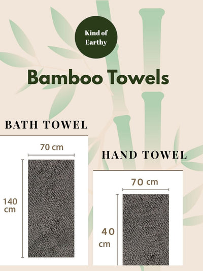 Bamboo Towel Set | Bamboo Bath Towel and Bamboo Hand Towel, Super Soft – Bath Linens on Brown Living™. SKU: KOE025-BTHT-Green. Img 8.