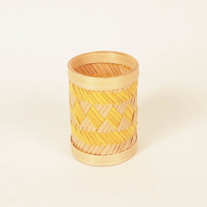 Bamboo Weave Pen Stand - Diamond | Verified Sustainable by Brown Living™